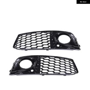 2個 車用 フォグランプ フレーム フロント バンパー フォグランプ カバー アウディ A4 B8 RS4 2009-2012 8KD807682 8KD807681 - all black