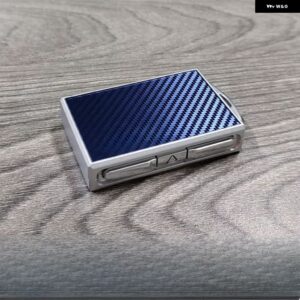 車用 合金 交換用キーフォブカバー シェルケース ボルボ ポールスター 1 ポールスター 2 - Carbon Blue