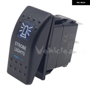 ホーン カー ボート SPST モーメンタリー ロッカー トグルスイッチ ブルー LED 5ピン オン オフ 12V 20A 24V 10A CARLING ARB NARVA 4X4 スタイル - STROBE LIGHTS
