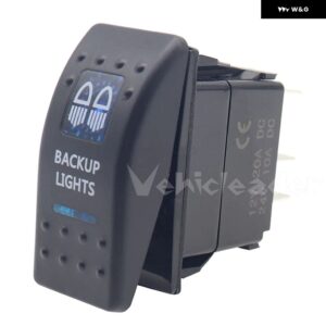 ホーン カー ボート SPST モーメンタリー ロッカー トグルスイッチ ブルー LED 5ピン オン オフ 12V 20A 24V 10A CARLING ARB NARVA 4X4 スタイル - BACKUP LIGHTS