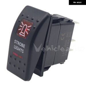 ホーン レッド LED 12V /24V LED ライトバー ストロボライト ロッカースイッチ 5ピン オン/オフ 防水 車 ボート マリン ヨット - STROBE LIGHTS