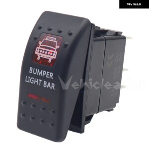 ホーン レッド LED 12V /24V LED ライトバー ストロボライト ロッカースイッチ 5ピン オン/オフ 防水 車 ボート マリン ヨット - BUMPER LIGHT BAR