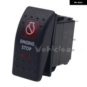 ホーン レッド LED 12V /24V LED ライトバー ストロボライト ロッカースイッチ 5ピン オン/オフ 防水 車 ボート マリン ヨット - ENGINE STOP