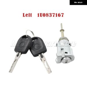 フォルクスワーゲン ゴルフ IV ボーラ フォックス ポロ 左右フロントドアロックバレル キー2個付き 1U0837168 1U0837167 - Left