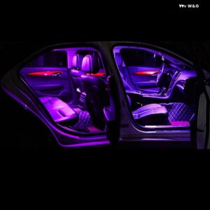 ホンダ シビック 8 2006-11 12V LED 電球 4個 車内読書灯 トランク ライト アクセサリー - Pink