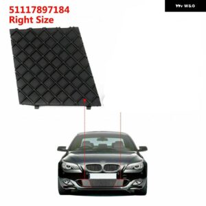 ブラック 左+右 車フロント バンパー アンダーメッシュ グリル プレート トリム カバー BMW E60 E61 M スポーツ 51117897186 51117897184 バンパー カバー - right