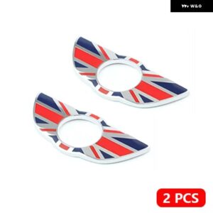 ミニクーパー カントリーマン R60 R61 アクセサリー BMW ミニ R60 カントリーマン インテリア ドアロックピン エンブレム ウィング ステッカー - union jack-2pcs