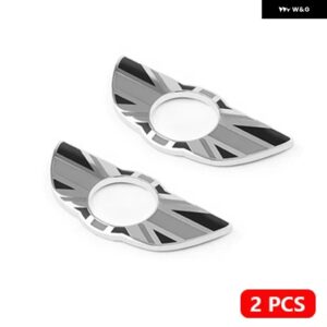 ミニクーパー カントリーマン R60 R61 アクセサリー BMW ミニ R60 カントリーマン インテリア ドアロックピン エンブレム ウィング ステッカー - Gray Union Jack 2pcs