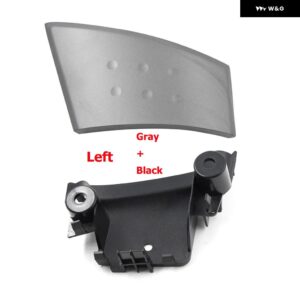 プジョー 107 トヨタ アイゴ シトロエン C1 2005-2009 車用 グレー インナーハンドルカバー ドアバックル ハンドカバー ドア アームレスト ベース ブラック - LH Cover and Base