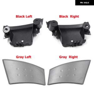 プジョー 107 トヨタ アイゴ シトロエン C1 2005-2009 車用 グレー インナーハンドルカバー ドアバックル ハンドカバー ドア アームレスト ベース ブラック - 4pcs