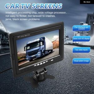 ミニテレビ 7インチ HD モニター 800X480 ポータブル カー LCD スクリーン DVD/CMMB 2入力 乗用車 トラック