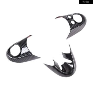 車用 ステアリングホイール カバー カーボン ABS ステッカー カバー トリム BMW MINI COOPER F54 F55 F56 F57 F60用