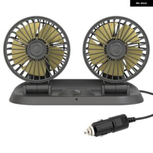 車用ファン 汎用 デュアルヘッドファン ポータブルファン 車用 デュアルヘッドファン カー用品
