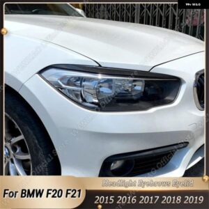 2個 ABS 光沢 ヘッドライト アイブロウ BMW 1ER F20 F21 フェイスリフト 116I 118I 120I 125I M135I M140I 2015-2019 アクセサリー