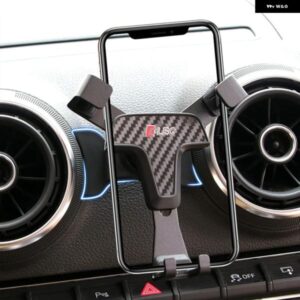 車 コンソール エアベント マウント ブラケット 電話 ホルダー 携帯電話クレードルスマートフォン スタンド アウディ A3 8V 2014 - 18