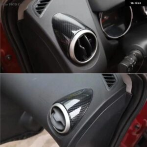 カーアクセサリー 日産 キャシュカイ J10 2007-2013 ABS カーボンプリント インテリア サイド エアベント アウトレット カバー トリム 2個