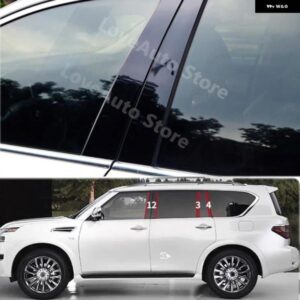 日産 パトロール Y62 2013-2023 カーウィンドウセンターコラム B C ピラー カバー トリム PC モールディング ステッカー カバー アクセサリー