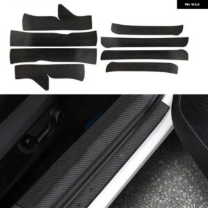 トヨタ カローラ 2019 - 22 カーボンレザー インテリア エクステリア ドアシル ドアシル デコレーションストリップ ウェルカムペダル