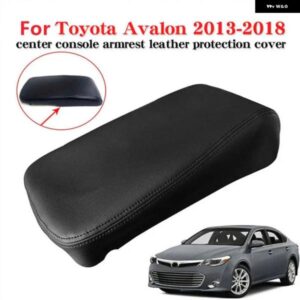 トヨタ アバロン 2013-2018 レザーセンター コンソール リッド アームレスト カバー ブラック