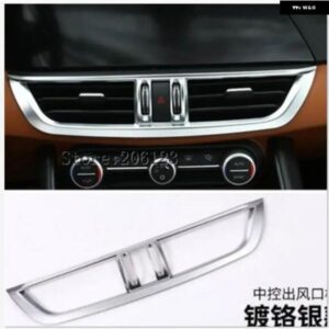 カーボン アルファロメオ ジュリア 2017 2018 2019 ABS プラスチック インテリア センター コンソール エアコン ベント フレーム トリム