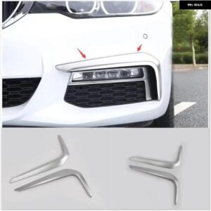 BMW 5シリーズ G30 2017 2018 ABSフロント フォグランプ ライトアイブロウカバー デコレーション トリム 2個カー スタイリング アクセサリー