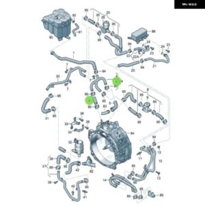 95810637310 7P0121073B クーラントホース ポルシェ カイエン 2011-2018 フォルクスワーゲン トゥアレグ 2011-2018 958 106 373 10 7P0 121 073 B