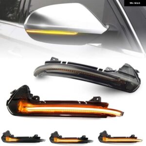 アウディ A6 C7 C7.5 RS6 S6 4G 2012-2018 スモークレンズ LED サイドミラー ランプ アンバー サイド リアビュー ダイナミック ウィンカーライト