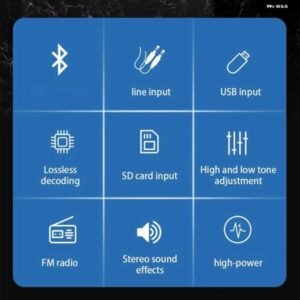 LDZS 4.0チャンネルカーアンプ BLUETOOTHアンプ USBカードサブウーファー ホームカーアンプ アダプター 付属 US