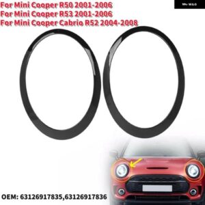 ブラック ヘッドライト フレーム BMW MINI COOPER ONE R50 R53 /CABRIO R52 2001-2008