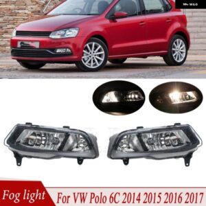 フロント バンパー フォグランプ カーライト フォグランプ アセンブリ 6C0941661D 6C0941662D VWポロ6C ハッチバック 2014 - 18