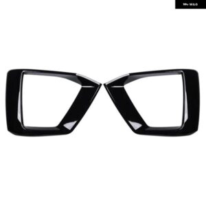 2個 グロスブラック 車用フロント バンパー フォグライト ランプ ブラック トリム カバー フレーム 蓋キャップ フード アウディ A5 S5 2020 2021 2022