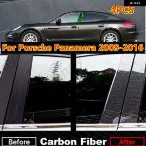 カーボン ドアウィンドウ トリム ピラー ポストカバー ポルシェ パナメーラ 2009-2016