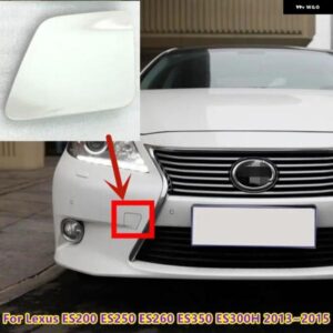 ホワイト フロント バンパー 牽引フック アイキャップ レクサス ES200 ES250 ES350 ES300H 2013-2015