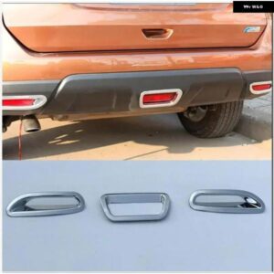 ABSクロームリア フォグライト ランプカバー トリム 日産 ローグエクストレイル2014 2015 2016 3個