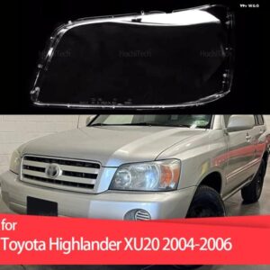 トヨタ ハイランダー XU20 2004 2005 2006 車用 ヘッドライト カバー ランプシェード 防水 ブライトシェルカバー ランプ クリアレンズ カバー