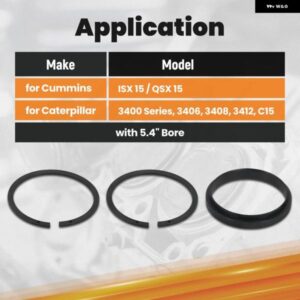ディーゼル ピストンリング コンプレッサー 5.4インチボア CUMMINS ISX CAT 3400 C-15 強力鋳鋼