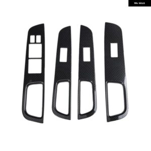 車用カーボン ウィンドウガラスリフト ボタン スイッチカバー トリム ドア アームレスト パネル 日産 ティーダRHD 2005-2010