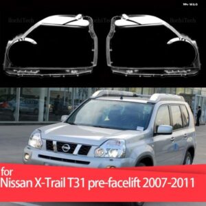 車用クリア ハウジング フロント ヘッドライト レンズ シェルカバー ガラスランプカバー ランプシェード 日産 X-TRAIL T31 プレフェイスリフト 2007-2011
