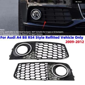 2個 車用 フォグランプ フレーム フロント バンパー フォグランプ カバー アウディ A4 B8 RS4 2009-2012 8KD807682 8KD807681