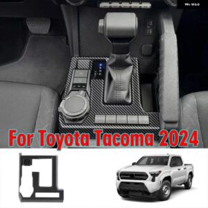 2024年式 トヨタ タコマ用アクセサリー カーボン ギア シフト ボックス パネル カバー トリム