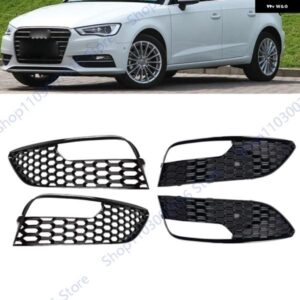 アウディ A3 2012 2013 2014-2016 フロント バンパー フォグランプ カバー フォグランプ グリル ハニカムメッシュ フォグランプ ベゼル 8V3807681 8V3807682