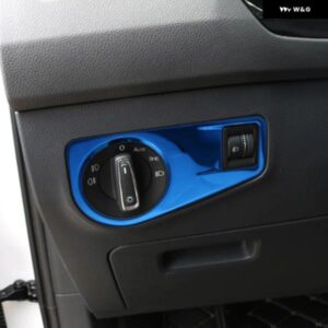ヘッドライト コントロール 装飾 トリム カバー ABS インテリア フレーム モールディング プロテクター VOLKSWAGEN VW TIGUAN 2017 2018 GE