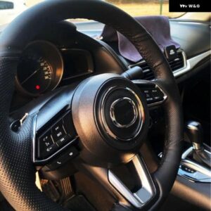 マツダ3 6 CX3 CX-3 CX-5 CX5 CX8 CX 9 アクセラ 2017 2018 アクセサリー カー ステアリングホイール トリム サークル スパンコール カバー ステッカー