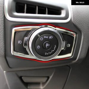 ヘッドライト スイッチ スパンコール カバー トリム ステッカー フォード フォーカス 3 4 MK3 クーガ エスケープ マスタング エベレスト カーアクセサリー