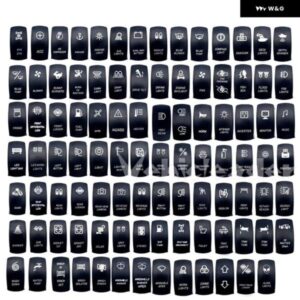 ブルーLEDライト 12V 24V 7ピン オン オフ オン 車 ボート トグル ロッカー スイッチ 防水 5ピン オン-オフ SPST ATV RZR RV 自動車