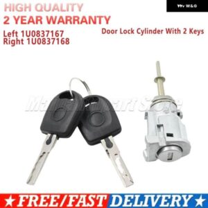 フォルクスワーゲン ゴルフ IV ボーラ フォックス ポロ 左右フロントドアロックバレル キー2個付き 1U0837168 1U0837167