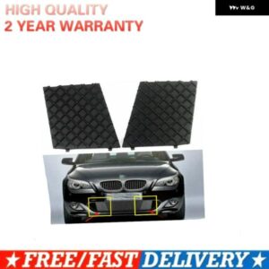ブラック 左+右 車フロント バンパー アンダーメッシュ グリル プレート トリム カバー BMW E60 E61 M スポーツ 51117897186 51117897184 バンパー カバー