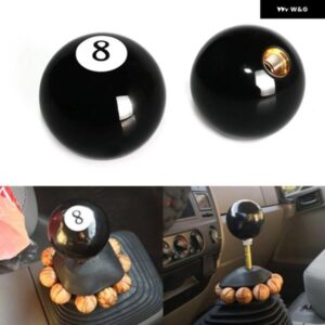 ブラック8ボールギアノブ/ショート シフター ノブ 汎用 カーアクリルブラック8ボール用