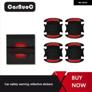 車 ドアハンドル 反射 ステッカー 4枚セット ベンツ アウディ ダッジ VW BMW フォード フィアット アキュラ シボレー トヨタ 車ドアボウル