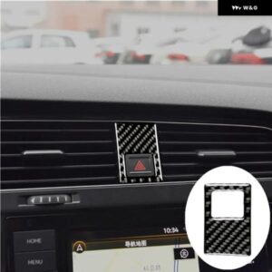 車内緊急ライト フレーム カーボン ステッカー フォルクスワーゲン VW ゴルフ 7 GTI MK7 2014-2019 左ハンドル アクセサリー